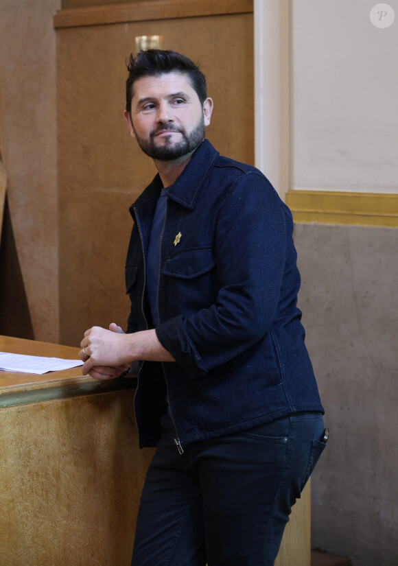 Christophe Beaugrand lors du lancement de 'Une Jonquille contre le cancer' à Paris le 12 Mars 2024. © Denis Guignebourg/Bestimage