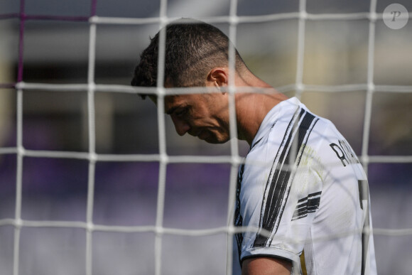 Cristiano Ronaldo de la Juventus FC lors du match de championnat Serie A opposant la Fiorentina à Juventus au stade Artemio Franchi à Florence, Italie, le 25 avril 2021. © Inside/Panoramic/Bestimage