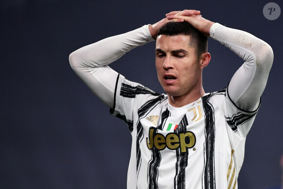 Cristiano Ronaldo - La Juventus de Turin est éliminée face au FC Porto dans les 8 èmes de finale de la ligue des Champions à Turin le 9 mars 2021.