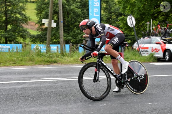 Le coureur belge s'est retrouvé au milieu d'une violente chute
 
Steff Cras (Lotto Soudal) - Critérium du Dauphiné en contre la montre individuel à Saint-Victor sur Loire le 2 juin 2021. © Frédéric Chambert / Panoramic / Bestimage