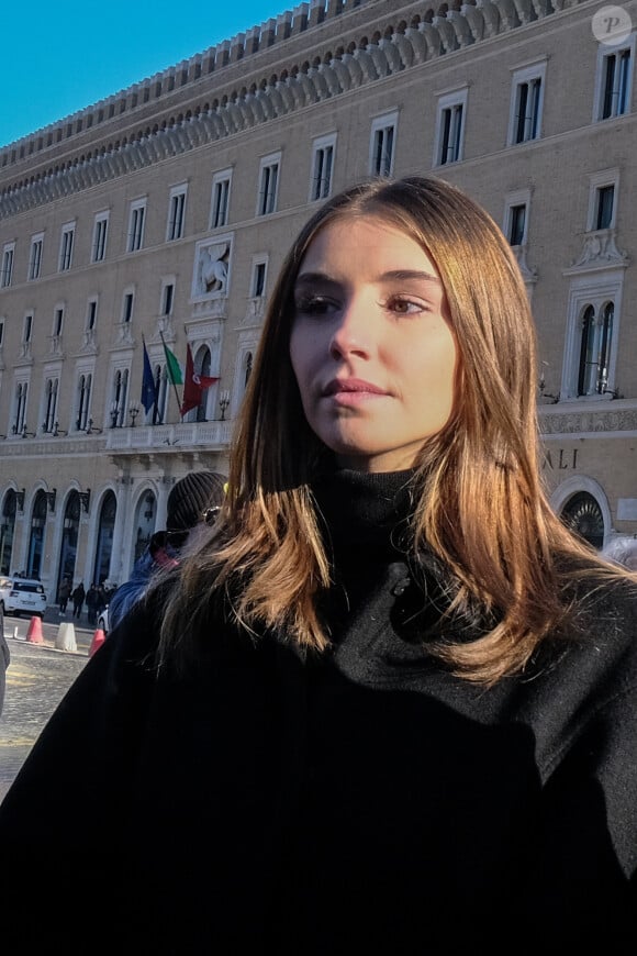 Vittoria de Savoie lors du 146ème anniversaire de la Garde d'honneur du Panthéon au monument Victor-Emmanuel II (Altare della Patria - Autel de la Patrie) à Rome. Le 21 janvier 2024 © LaPresse / Panoramic / Bestimage