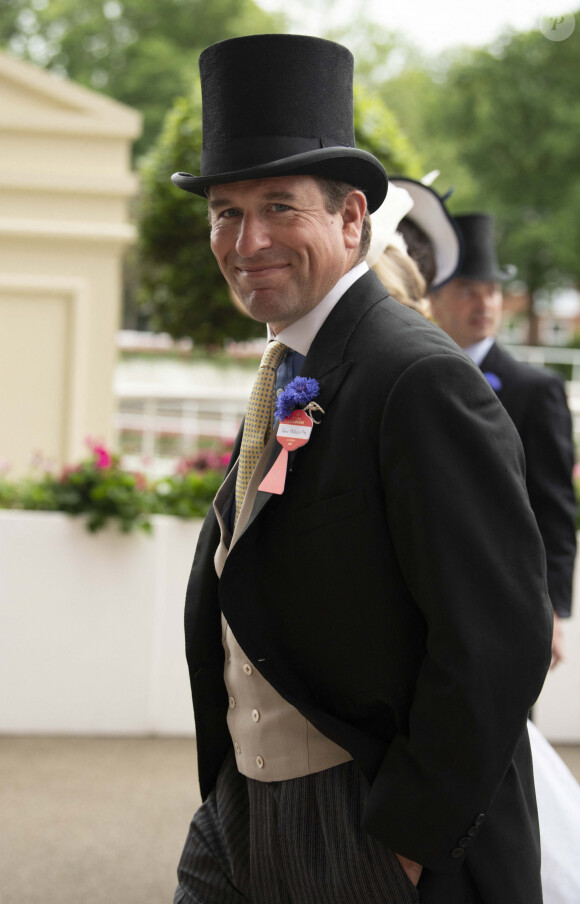 Peter Phillips assiste aux courses hippiques "Royal Ascot" le 19 juin 2021. 