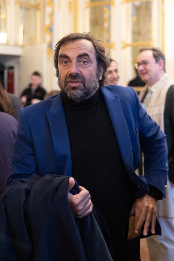 André Manoukian lors de la cérémonie de passation des pouvoirs au ministère de la culture, à Paris, le 12 janvier 2024. Photo par Raphael Lafargue/ABACAPRESS.COM