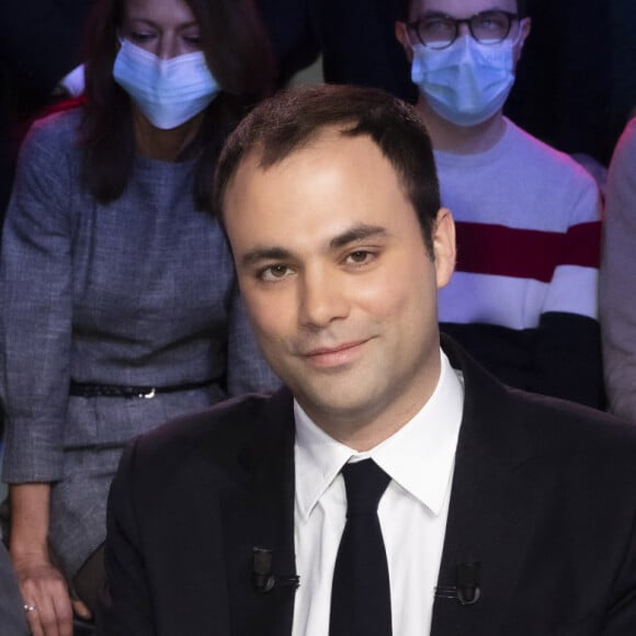 Exclusif - Aymeric Caron, Charles Consigny - Enregistrement de l'émission "Face à Baba, Spéciale J.L.Mélenchon", présentée par C.Hanouna, et diffusée en direct le 27 janvier sur C8 © Jack Tribeca / Bestimage