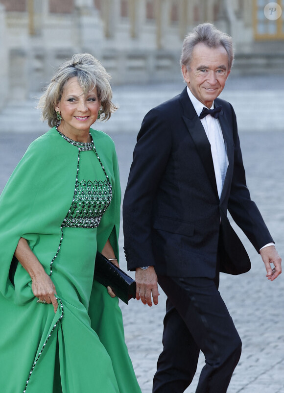 Bernard Arnault et sa femme Hélène Mercier-Arnault - Dîner d'Etat au château de Versailles en l'honneur de la visite officielle du roi et de la reine d'Angleterre en France (20 - 22 septembre 2023), le 20 septembre 2023. 150 invités triés sur le volet ont été conviés à cette occasion. © Jacovides-Moreau / Bestimage