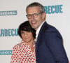 Des propos qui les ont vite séparés. 
Florence Foresti et Lambert Wilson - Avant-première du film "Barbecue" au cinéma Gaumont Opéra à Paris, le 7 avril 2014.