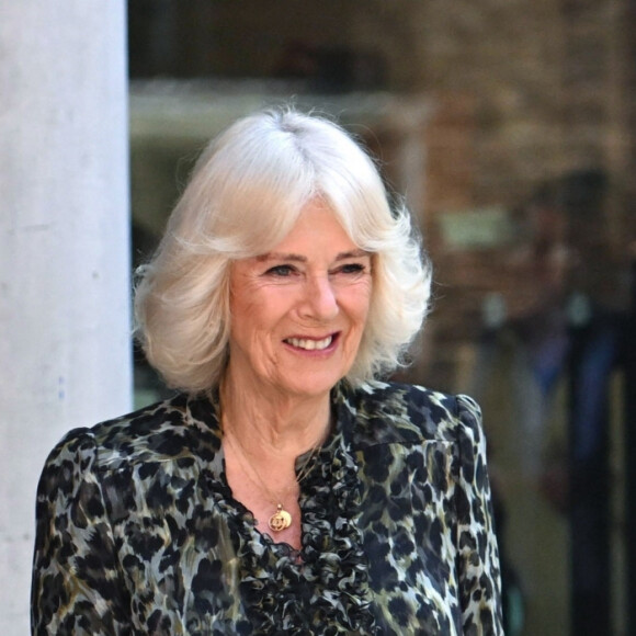 Le roi Charles III d'Angleterre et la reine consort Camilla à leur arrivée au "University College Hospital Macmillan Cancer Centre" à Londres. Le 30 avril 2024 