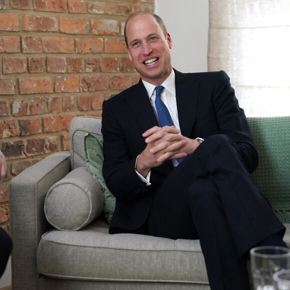 Le prince William, prince de Galles, visite James' Place à Newcastle, Royaume Uni, le 30 avril 2024, un centre de prévention du suicide proposant une thérapie gratuite aux hommes suicidaires du Nord-Est. 