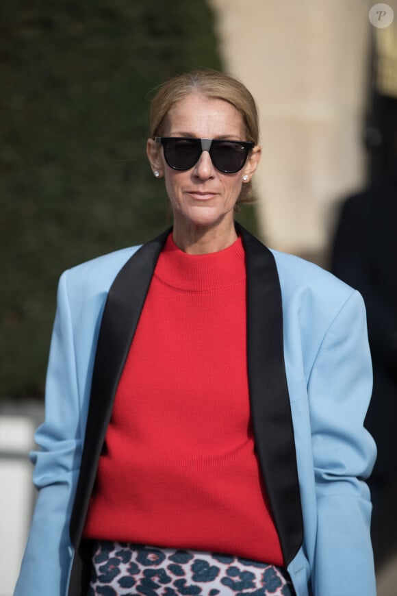 Céline Dion sort de l'hôtel de Crillon à Paris le 31 janvier 2019.