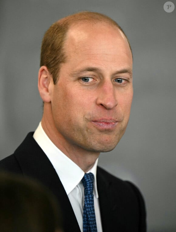 Le prince William, prince de Galles, visite la société Low Carbon Materials à Seaham, le 30 avril 2024. L'entreprise travaille à créer des alternatives de matériaux de construction à faible émission de carbone. 