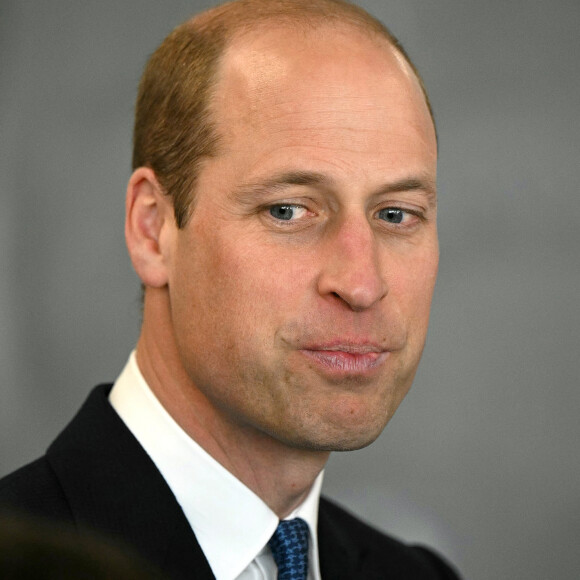 Le prince William, prince de Galles, visite la société Low Carbon Materials à Seaham, le 30 avril 2024. L'entreprise travaille à créer des alternatives de matériaux de construction à faible émission de carbone. 