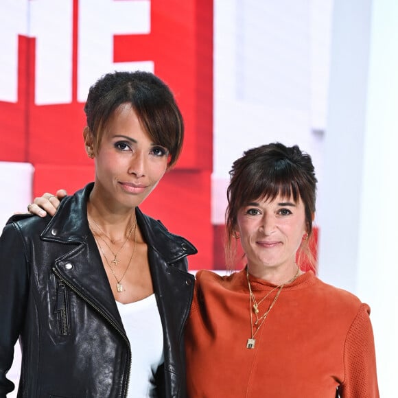 Exclusif - Sonia Rolland et Beatrice De La Boulaye - Enregistrement de l'émission "Vivement Dimanche" au Studio Gabriel, présentée par M.Drucker et diffusée le 25 septembre sur France 3 © Guillaume Gaffiot / Bestimage 