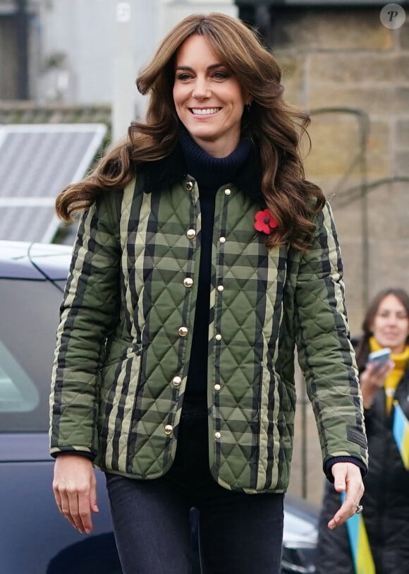 Le prince William, prince de Galles, et Catherine (Kate) Middleton, princesse de Galles, visitent Outfit Moray, une organisation caritative primée à Moray (Ecosse), le 2 novembre 2023.