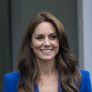 Le prince William, prince de Galles, et Catherine (Kate) Middleton, princesse de Galles, au centre sportif national de Bisham Abbey à Marlow, à l'occasion de la Journée mondiale de la Santé mentale, le 12 octobre 2023. 