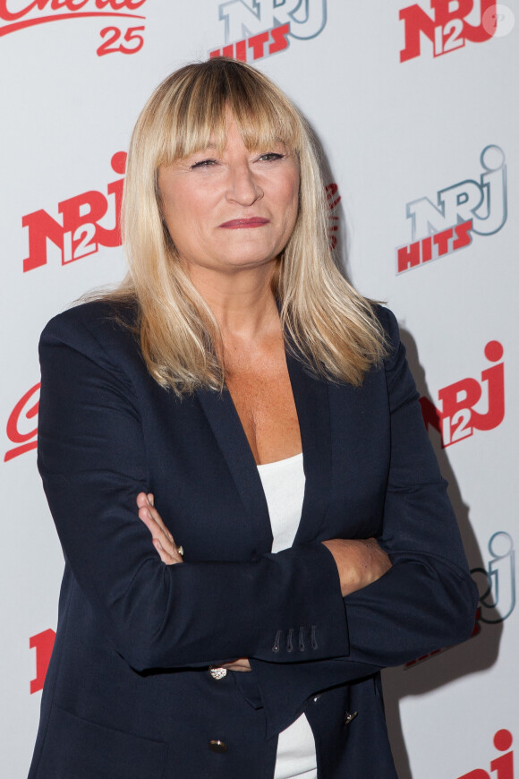 Christine Bravo assiste à la conférence de presse de la rentrée 2015 pour NRJ12, aux côtés de tous les autres visages phares de la chaîne, comme Véronique Mounier, Valérie Damidot et Évelyne Thomas. Photo par Audrey Poree/ABACAPRESS.COM