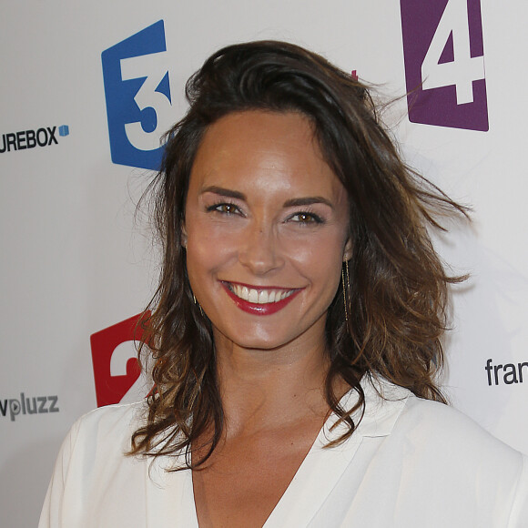 Julia Vignali lors de la conférence de presse de rentrée de France Télévisions au Palais de Tokyo à Paris, le 26 août 2014.