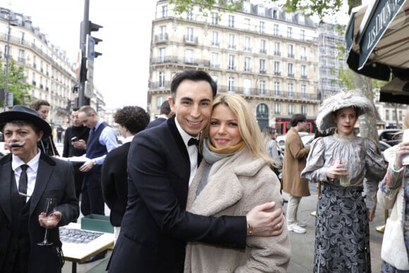 Jordan de Luxe et Séverine Ferrer lors de la soirée des 140 ans de légende des Deux Magots et vernissage de l'exposition "140 ans d'esprits créatifs à Saint-Germain-des-Prés" à Paris le 29 avril 2024. © Cédric Perrin / Bestimage