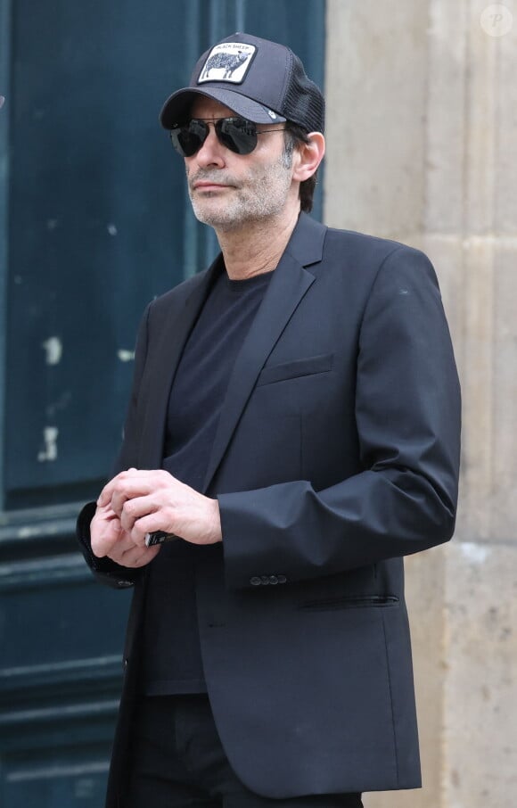 Anthony Delon - Arrivées aux obsèques de Jean-Yves Le Fur en l'église Saint-Roch à Paris  © Jacovides / Moreau / Bestimage