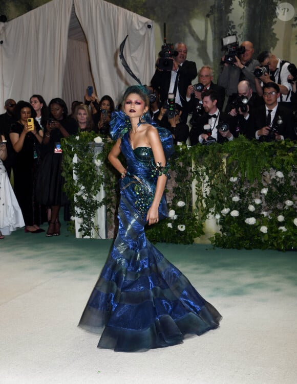 D'autres stars ont également fait sensation, comme Zendaya, Jennifer Lopez, Nicki Minaj, etc.
Zendaya au Met Gala, à New York, le 6 mai 2024. © Photo Image Press via ZUMA Press Wire.