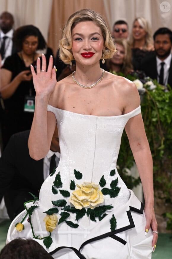 Gigi Hadid lors de l'édition 2024 du Met Gala à New York le 6 mai 2024.