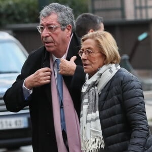 Patrick et Isabelle Balkany ont perdu l'usufruit de leur moulin de Cossy, leur demeure à Giverny, dans l'Eure
Patrick Balkany et sa femme Isabelle - Obsèques de Andrée Sarkozy (mère de N.Sarkozy), dite Dadue née Andrée Mallah, en l'église Saint-Jean-Baptiste à Neuilly-Sur-Seine. 