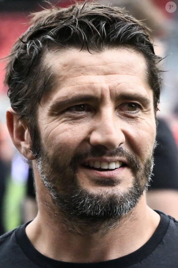 Bixente Lizarazu - Les champions du monde de 98 ont défié les rugbymen du Stade toulousain lors d'une rencontre caritative pour l'association de Pascal Olmeta "Un sourire, un espoir pour la vie" sur la pelouse du stade Ernest Wallon à Toulouse, France, le 10 juillet 2017. © Agence/Bestimage 