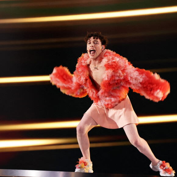 11 May 2024, Sweden, Malm: Nemo from Switzerland performs \"The Code\" on stage at the final of the Eurovision Song Contest (ESC) 2024 in the Malm Arena. The motto of the world's biggest singing competition is \"United By Music\". Photo by Jens Bttner/DPA/ABACAPRESS.COM 