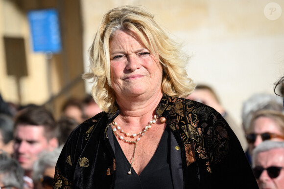 Marina Carrere d'Encausse lors de l'hommage national rendu à Hélène Carrère d'Encausse, historienne française et secrétaire perpétuelle de l'Académie française, à l'Hôtel des Invalides à Paris, le 3 octobre 2023. Photo par Eric Tschaen/Pool/ABACAPRESS.COM