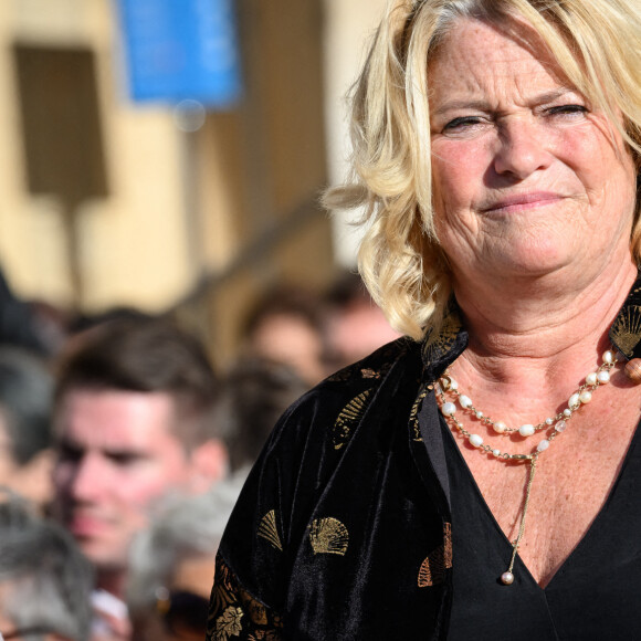 Marina Carrere d'Encausse lors de l'hommage national rendu à Hélène Carrère d'Encausse, historienne française et secrétaire perpétuelle de l'Académie française, à l'Hôtel des Invalides à Paris, le 3 octobre 2023. Photo par Eric Tschaen/Pool/ABACAPRESS.COM