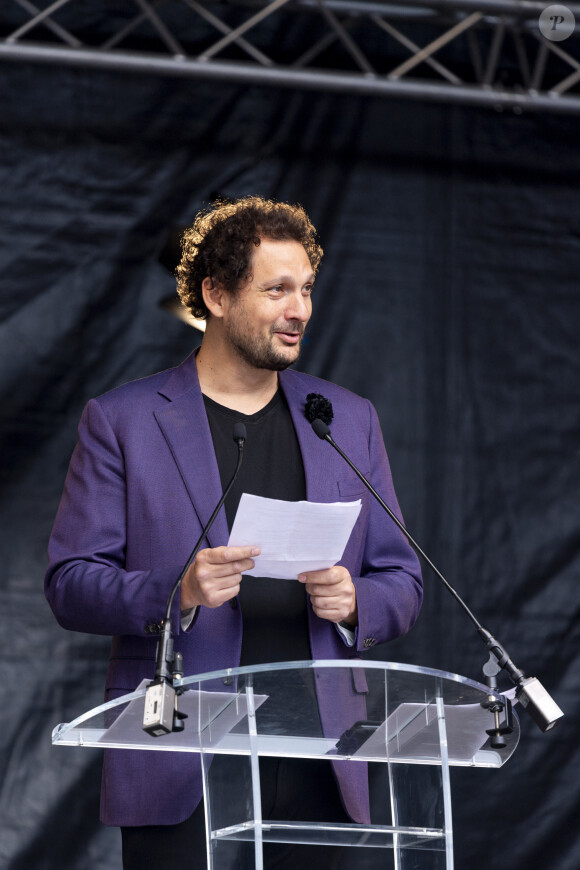 Exclusif - Eric Antoine lors de l’hommage à l'humoriste Guillaume Bats, mort à 36 ans, à Montmirail, Marne, France, le 17 juin 2023. © Pierre Perusseau/Bestimage