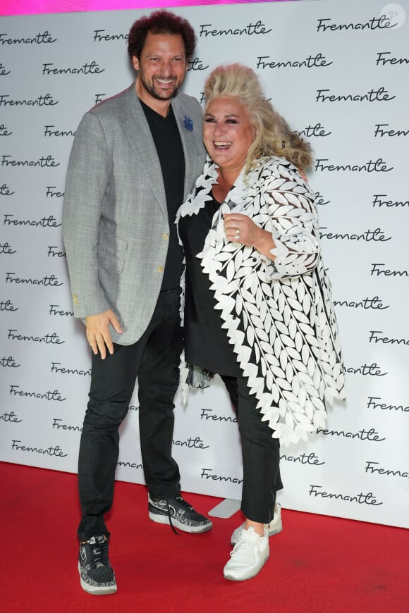 Marianne James et Eric Antoine durant la soirée Fremantle pour la 38ème édition du Mipcom à Cannes, le 17 octobre 2022.