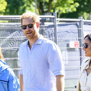 Le prince Harry, duc de Sussex et Meghan Markle, duchesse de Sussex, aux Invictus Games 2023 à Dusseldorf, le 15 septembre 2023. 