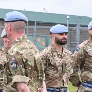 Le roi Charles III d'Angleterre remet officiellement le rôle de colonel en chef de l'Army Air Corps au prince de Galles à la base militaire Army Aviation Center de Middle Wallop, Hampshire, Royaume Uni, le 13 mai 2024. © Justin Goff/GoffPhotos/Bestimage 