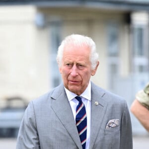 Le roi Charles III d'Angleterre remet officiellement le rôle de colonel en chef de l'Army Air Corps au prince de Galles à la base militaire Army Aviation Center de Middle Wallop, Hampshire, Royaume Uni, le 13 mai 2024. © Justin Goff/GoffPhotos/Bestimage 