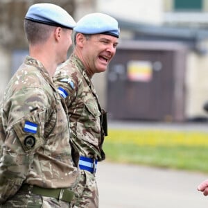 Le roi Charles III d'Angleterre remet officiellement le rôle de colonel en chef de l'Army Air Corps au prince de Galles à la base militaire Army Aviation Center de Middle Wallop, Hampshire, Royaume Uni, le 13 mai 2024. © Justin Goff/GoffPhotos/Bestimage 