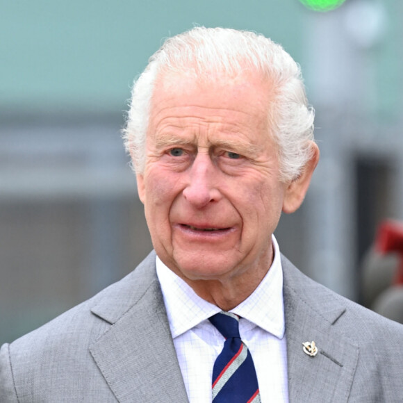 Le roi Charles III d'Angleterre remet officiellement le rôle de colonel en chef de l'Army Air Corps au prince de Galles à la base militaire Army Aviation Center de Middle Wallop, Hampshire, Royaume Uni, le 13 mai 2024. © Justin Goff/GoffPhotos/Bestimage 