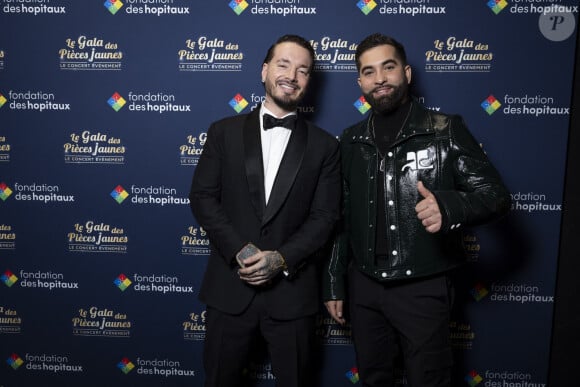 Exclusif - Kendji Girac et J Balvin - Concert événement "Le gala des pièces jaunes" à l'Accor Arena Paris le 26 janvier 2024. Une soirée de gala exceptionnelle en faveur des Pièces Jaunes ! De nombreux artistes se succèderont pour chanter pour les enfants et adolescents hospitalisés. © Cyril Moreau / Guillaume Gaffiot / Bestimage 