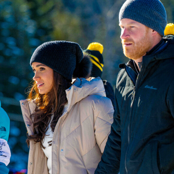 Le prince Harry, duc de Sussex, et Meghan Markle, duchesse de Sussex, assistent à l'événement One Year to Go avant les Invictus Games Vancouver Whistler 2025 à Mountain Square à Whistler, BC, Canada, le 14 février 2024. Photo par Mischa Schoemaker/ABACAPRESS.COM