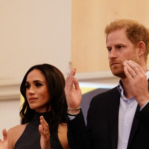 Le duc et la duchesse de Sussex à la réception de l'IG25 et de l'équipe canadienne à l'hôtel Hilton pendant les Invictus Games à Düsseldorf, en Allemagne, le vendredi 15 septembre 2023. Photo par Jordan Pettitt/PA Wire/ABACAPRESS.COM