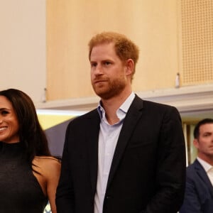 Le duc et la duchesse de Sussex à la réception de l'IG25 et de l'équipe canadienne à l'hôtel Hilton pendant les Invictus Games à Düsseldorf, en Allemagne, le vendredi 15 septembre 2023. Photo par Jordan Pettitt/PA Wire/ABACAPRESS.COM