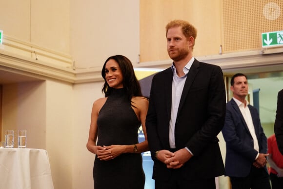 Le duc et la duchesse de Sussex à la réception de l'IG25 et de l'équipe canadienne à l'hôtel Hilton pendant les Invictus Games à Düsseldorf, en Allemagne, le vendredi 15 septembre 2023. Photo par Jordan Pettitt/PA Wire/ABACAPRESS.COM