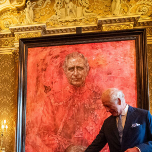 Charles III et la reine Camilla - Révélation du portrait de Jonathan Yeo du roi Charles III, Buckingham Palace, Londres. Mardi 14 mai 2024. Photo by Aaron Chown/PA Wire/ABACAPRESS.COM