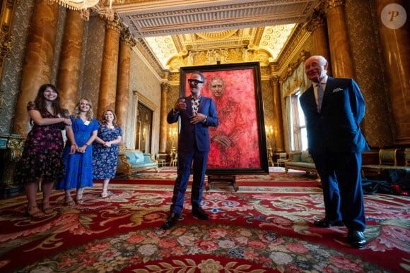 Charles III et la reine Camilla - Révélation du portrait de Jonathan Yeo du roi Charles III, Buckingham Palace, Londres. Mardi 14 mai 2024. Photo by Aaron Chown/PA Wire/ABACAPRESS.COM