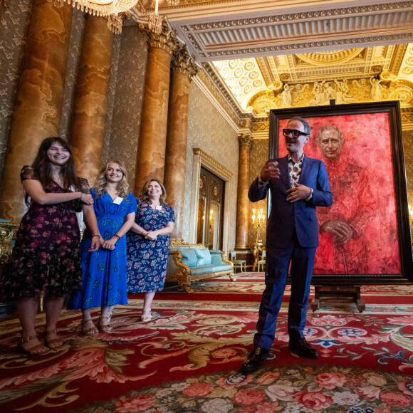Charles III et la reine Camilla - Révélation du portrait de Jonathan Yeo du roi Charles III, Buckingham Palace, Londres. Mardi 14 mai 2024. Photo by Aaron Chown/PA Wire/ABACAPRESS.COM