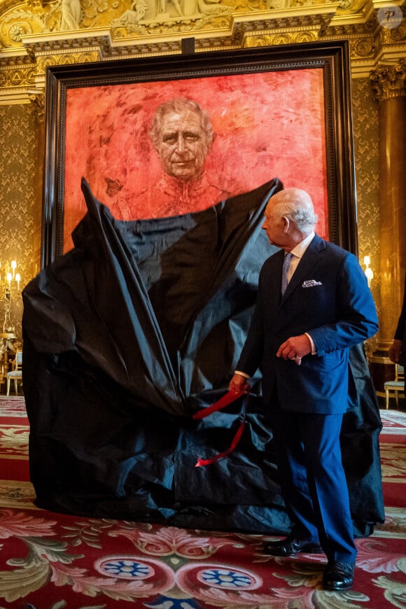 Il l'a révélé à Buckingham Palace. 
Charles III - Révélation du portrait de Jonathan Yeo du roi Charles III, Buckingham Palace, Londres. Mardi 14 mai 2024. Photo by Aaron Chown/PA Wire/ABACAPRESS.COM