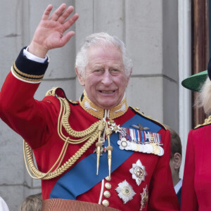 Le roi Charles a vu son premier portrait officiel dévoilé.
Le roi Charles III, la reine consort Camilla Parker Bowles - La famille royale d'Angleterre sur le balcon du palais de Buckingham lors du défilé "Trooping the Colour" à Londres.
