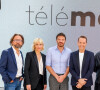 Exclusif - Alex Jaffray, Charlotte Lipinska, Samuel Le Bihan, Damien Thevenot, Eddy de Pretto et Sylvie Adigard sur le plateau de l'émission Télématin en marge du 77ème Festival International du Film de Cannes, France, le 16 mai 2024. © Jack Tribeca/Bestimage