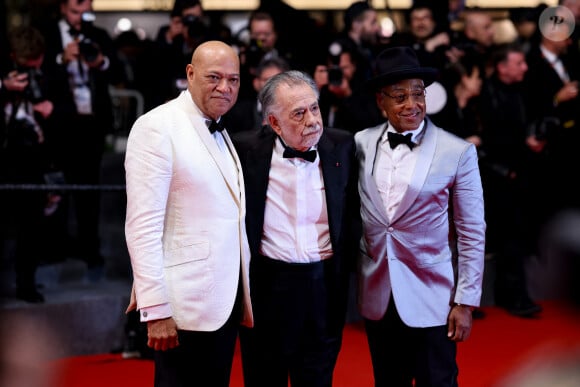 Laurence Fishburne, Francis Ford Coppola, Giancarlo Esposito - Descente des marches du film « Megalopolis » lors du 77ème Festival International du Film de Cannes, au Palais des Festivals à Cannes. Le 16 mai 2024 © Jacovides-Moreau / Bestimage