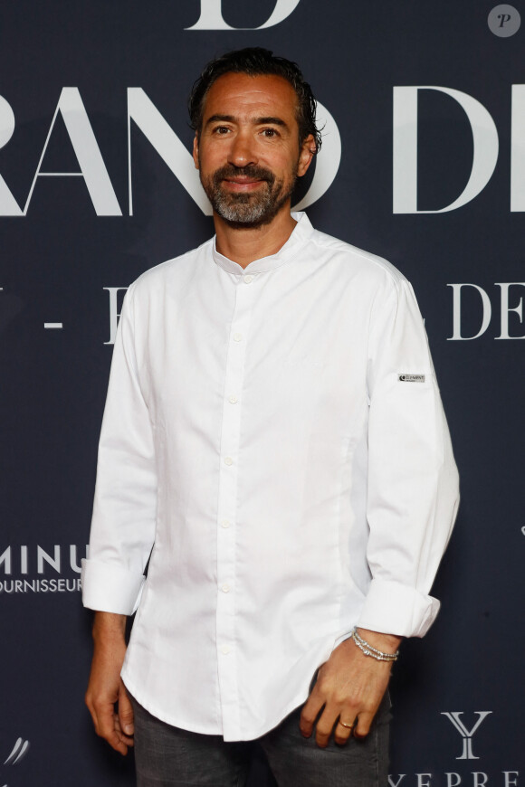 Le chef Pierre Augé (concepteur du dîner) - Photocall de la soirée de gala "Le Grand Dîner" au Palais Bulles à Théoule-sur-mer lors du 77ème Festival International du Film de Cannes le 18 mai 2024. © Christophe Clovis / Bestimage