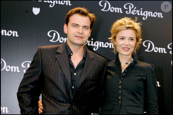 Clovis Cornillac et son ex-femme Caroline Proust - Arrivée des stars chez Karl Lagarfeld pour la soirée Dom Pérignon.